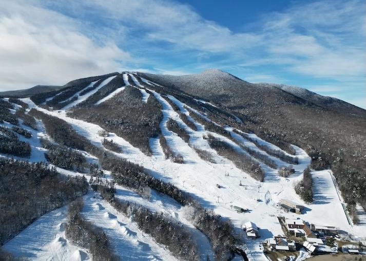 Waterville Valley's ski lanes and Base Lodge